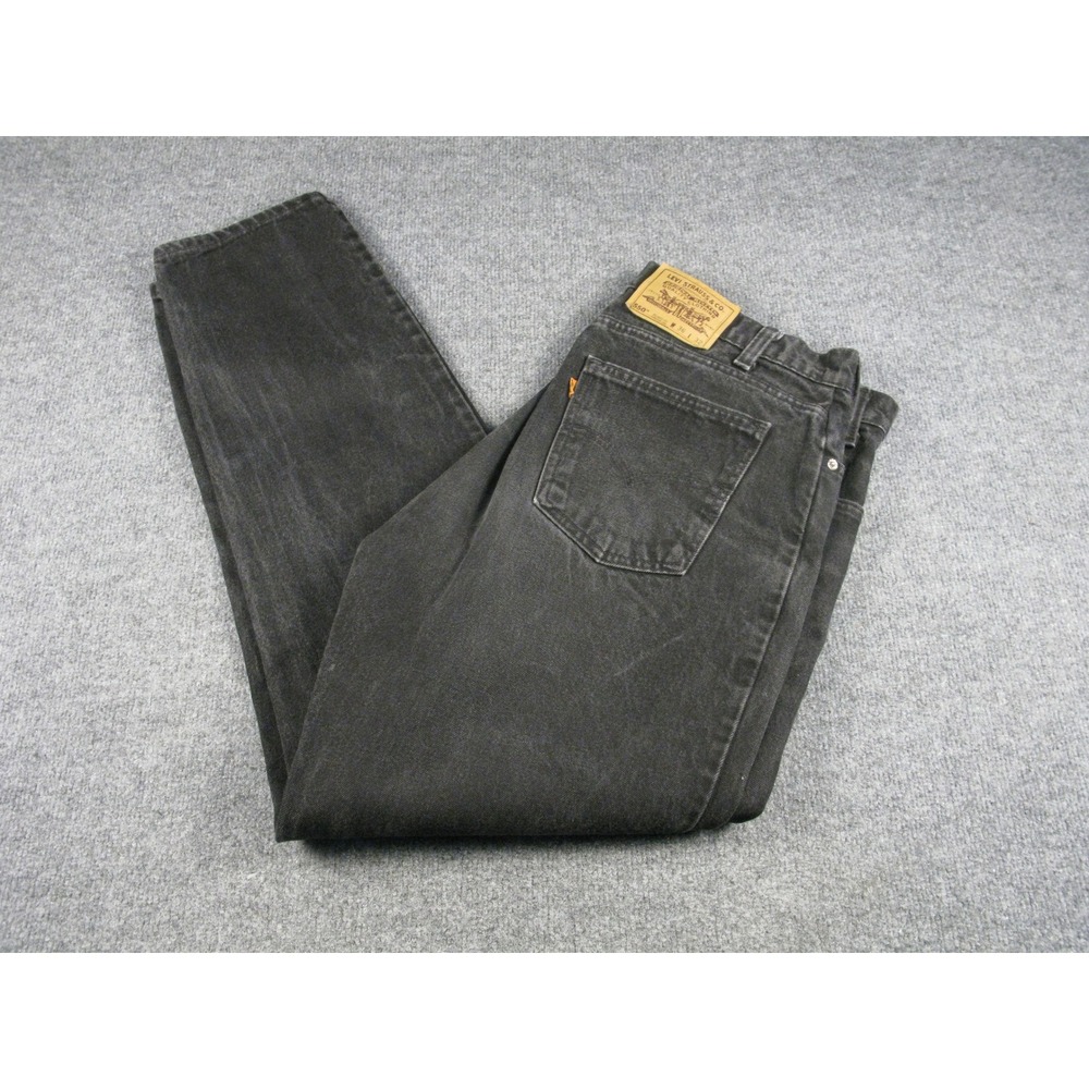 Vintage 90s Levi's 550 Orange Tab Black‎ Jeans Men W36 L32 Relaxed Tapered #1966